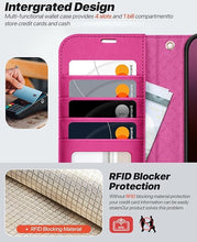 Load image into Gallery viewer, OCASE for iPhone 16 Plus Case Detachable Wallet Case with Card Holder, 2 in 1 Pu Leather Flip Folio with RFID Blocking Stand Wrist Strap Shockproof Phone Cover 6.7 Inch 2024, Rose