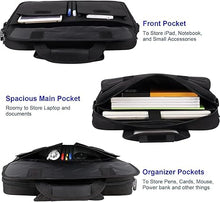 Load image into Gallery viewer, Taygeer Laptop Bag 15.6 Inch, Business Briefcase Gifts for Men Women, Water Resistant Messenger Shoulder Bag with Strap, Premium Office Bag, Carry On Laptop Case for Notebook/Computer/Laptop, Black