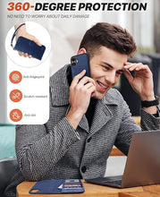 Load image into Gallery viewer, OCASE for iPhone 16 Case Detachable Wallet Case with Card Holder, 2 in 1 Pu Leather Flip Folio with RFID Blocking Stand Wrist Strap Shockproof Phone Cover 6.1 Inch 2024, Blue