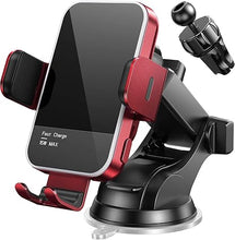Load image into Gallery viewer, Wireless Car Charger,?7 Colored RGB Backlit?Mosurr 15W Auto Clamping Car Charger Phone Mount Holder fit for iPhone 15 14 13 12 Mini Pro Max 11 XR XS, Samsung Galaxy S24 Ultra S23 S22 S21+ Note 20, etc