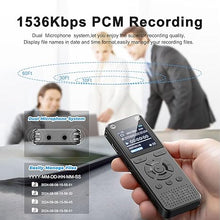 Load image into Gallery viewer, 128GB Digital Voice Recorder for Lectures & Meetings - Holyask Ultra-Long 9296 Hours Voice Activated Audio Recorder with Playback, Password Protection, and Clear Sound Recording