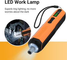 Load image into Gallery viewer, 4V Cordless Screwdriver Kit Electric Screwdriver Set with Aluminium Storage Box 32 Piece Bit Set Smart Stop Technology LED Light 3 Torque Settings 1/4''Hex