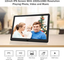 Load image into Gallery viewer, Atatat 10 Inch Digital Photo Frame with 1920x1080 IPS Screen, Digital Picture Frame with 1080P Video, Music, Slideshow, Adjustable Brightness, Auto Rotate, Photo Deletion, Remote