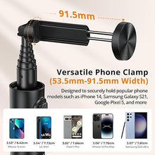 Load image into Gallery viewer, ATUMTEK 55" Selfie Stick Tripod, All-in-one Extendable Aluminum Phone Tripod with Rechargeable Bluetooth Remote, Travel Tripod 360° Rotatable for iPhone 15 Pro Max/15/14/13 Samsung Smartphones, Black