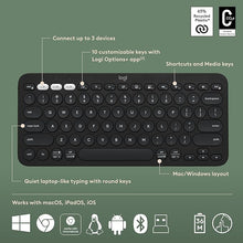 Load image into Gallery viewer, Logitech Pebble 2 Combo, Wireless Keyboard and Mouse, Quiet and Portable, Customizable, Logi Bolt, Bluetooth, Easy-Switch for Windows, macOS, iPadOS, Chrome - Black