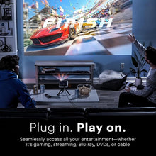 Load image into Gallery viewer, Kodak Luma 500 Mini Projector | 1080p Full HD Portable Outdoor Projector with Wi-Fi, Bluetooth, HDMI & USB | Google TV 11.0 OS, Netflix Certified, Chromecast Built-In, Black, 150