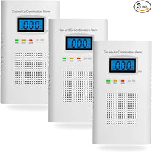 Load image into Gallery viewer, Combination Gas & Carbon Monoxide Detectors - 3 Packs Plug in Carbon Monoxide Alarm & Natural Gas Detector for Home, 2-in-1 Co Detector & Combustible Gas Detector with Digital Display, Easy to Install