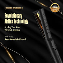 Load image into Gallery viewer, BeKind Flex 2-in-1 360° Hair Styler Flat Iron, Hair Straightener and Curler for All Styles, Floating Plates Design, Airflex Lower Temp for Better Styling, Gift for Girls and Women (Black)