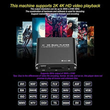 Load image into Gallery viewer, VBESTLIFE HD Video Player, 4K High Resolution Mini Streaming Media Player, Built in 4G Storage, with HD Multimedia, AV, USB Interface, Support AV, MXF, MP4, FLV, MKV, ASF, DAT(US Plug)