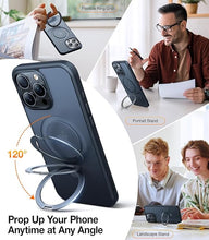 Load image into Gallery viewer, TORRAS for iPhone 16 Pro Case Magnetic Stand, Compatible with MagSafe, Flexible & Stable Kickstand, Military-Grade Protection Anti-Scratch Back Slim Yet Durable Case, Ostand Series, Black 6.3" 2024