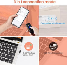 Load image into Gallery viewer, Tera Wireless Barcode Scanner 1D Laser Mini Pocket Waterproof Scanner 3in1 Compatible with Bluetooth USB Wired Portable Bar Code Reader for Supermarket Logistics Work with iOS Windows Android 1100L