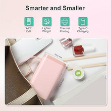Load image into Gallery viewer, Nelko Label Maker Machine with Tape, P21 Bluetooth Label Printer, Wireless Mini Label Makers with Multiple Templates for Organizing Office Home, Pink