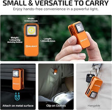 Load image into Gallery viewer, OLIGHT Oclip Rechargeable EDC Flashlight 300 Lumens Dual Light Sources Compact Pocket Clip Light, Convenient USB C Charging, Magnetic for Night Working, Cycling, Emergency, Signaling Tool (Orange)