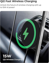 Load image into Gallery viewer, iOttie Velox Qi2 Mini Wireless Charging Car Mount - MagSafe Compatible Air Vent Phone Mount with 15W Charging for Qi2-enabled Smartphones Including iPhone 12, 13, 14, 15 and 16. Car Charger Included.