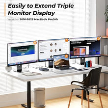 Load image into Gallery viewer, USB C Docking Station Dual Monitor for M1/M2/M3/M4 MacBook Pro/Air, Dell, Lenovo, HP, Surface, 13 in 1 Triple Display Laptop Docking station with 65W Power Adapter, Dual HDMI, VGA, 4 USB 3.0, Ethernet