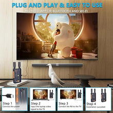 Load image into Gallery viewer, Wireless HDMI Transmitter and Receiver 4K:, 656FT(200M) Plug&Play Wireless HDMI Extender, 2.4/5G Wireless Video Transmission System for Streaming Video/Audio from Laptop/PC to HDTV/Projector/Monitor
