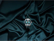 Load image into Gallery viewer, Citizen Eco-Drive Men's Marvel Villians Loki Rose Gold Stainless Steel Case Watch with Deep Green Crocodile Textured Leather Strap, 45mm (Model: AW1363-06W)