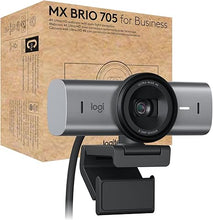 Load image into Gallery viewer, Logitech MX Brio 705 for Business 4K Webcam with Auto Light Correction, Ultra HD, Auto-Framing, Show Mode, USB-C, Works with Microsoft Teams, Zoom, Google Meet - Graphite