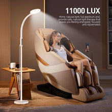 Load image into Gallery viewer, Light Therapy Lamp 11000 Lux, LED UV-Free Sunlight Lamp,Full Spectrum Happy Therapy Lamp with 10 Adjustable Brightness Levels, 2 in 1 Retractable Floor Light Therapy Lamp
