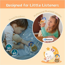 Load image into Gallery viewer, alilo Pocket Bunny Portable Sound Machine for Baby, Kids Audio Player Preloaded 120+ Stories/Music/Lullabies/Soothing Sound, 2 Timers and Memory Function Bluetooth Speaker (with Strap and Ring)
