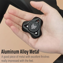 Load image into Gallery viewer, Freelove Upgraded Fox Tri 1.8'' Fidget Spinner with Steel Beads, Luminous Metal Spinners Toys for Adults, Premium Bearing 2~4 Min, Autism Sensory ADHD Anxiety Focus Meditation, Aluminum Alloy, Black
