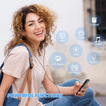 Load image into Gallery viewer, AGPTEK A02S 16GB MP3 Player, 70 Hours Playback Lossless Sound Music Player, Supports up to 128GB, Black