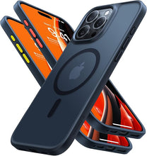 Load image into Gallery viewer, TORRAS Stronger Magnetic & Shockproof iPhone 16 Pro Case, Military Grade Drop Protection, Compatible with MagSafe, Slim Anti-Scratch, Translucent Matte Black