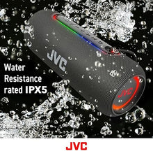 Load image into Gallery viewer, JVC Illuminated Portable Wireless Speaker with 20W max outputs, Dynamic Sound, Bluetooth 5.0, TWS Capability, USB-C, IPX5, AUX in, up to 5-Hour Battery Life - SPPA5BTB (Black)