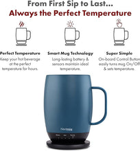 Load image into Gallery viewer, Nextmug Plus - Temperature-Controlled, Self-Heating Coffee Mug (Slate Blue - 18 oz.)