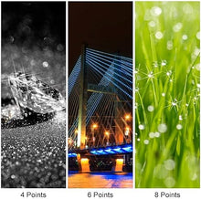 Load image into Gallery viewer, 55mm Star Filter 4 Pieces Starburst Lens Filter(4 Points,6 Points,8 Points,12 Points) with Centre Pinch Lens Cap for Canon Nikon Sony Olympus Pentax and Other DSLR Cameras + 4 Slot Filter Pouch