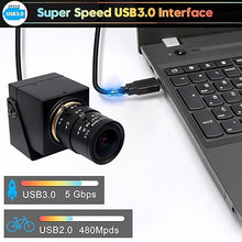 Load image into Gallery viewer, SVPRO 4K 60fps HDMI USB Zoom Camera USB3.0 Manual Focus Webcam with 2.8-12mm Optical Zoom Lens,Zoom in and Out HD Industrial Camera H.264 60fps 4K Streaming Camera for PC,Raspberry Pi,TV,Monitor