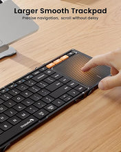 Load image into Gallery viewer, ProtoArc Foldable Keyboard with Touchpad, XK01 TP Folding Portable Keyboard, Full Size Keys, Large Trackpad Bluetooth Travel Keyboard for iPad, iPhone, Laptop PC Tablets -Black