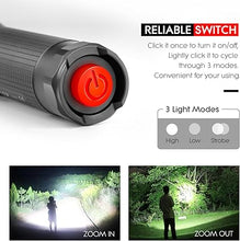 Load image into Gallery viewer, WdtPro High-Powered LED Flashlight S3000, Super Bright Flashlights - High Lumen, IP67 Water Resistant, 3 Modes and Zoomable for Camping, Emergency, Hiking, Gift