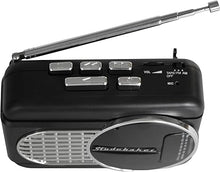Load image into Gallery viewer, Studebaker Walkabout II Walkman Personal Stereo Cassette Player with AM/FM Radio and Built-in Speaker (Black/Silver)