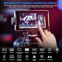 Load image into Gallery viewer, VILTROX DC 550 Pro 5.5" Camera Monitors for DSLR Touchscreen Field Monitor 4K HDMI Video External Monitor mit Hood for Sony Canon Nikon 1200nit 3D LUT Focus Peaking Histogram False Colours