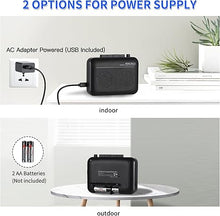 Load image into Gallery viewer, Portable Cassette Player Recorder with Bluetooth Transmitter, Walkman Cassette Tape Player with Headphone Jack, Build-in Speaker, Microphone Jack, Powered by AC Adapter or AA Battery- Black