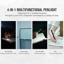 Load image into Gallery viewer, OLIGHT O'Pen Glow EDC Pen Light, 120 Lumens with Green Beam, Rechargeable LED Flashlight for Outdoor Uses, Writing, Adventure, Professional Business Gift(Black)