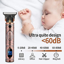 Load image into Gallery viewer, AMULISS Professional Hair Trimmer Mens Hair Clippers Zero Gapped Cordless Hair Trimmer Professional Haircut & Grooming Kit for Men Rechargeable LED Display