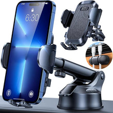 Load image into Gallery viewer, 2024 Ultimate Car Phone Mount?80+LBS Strongest Suction & Military-Grade??Patent & Safety Certs? Cell Phone Holder Truck Stand for Dashboard Windshield Vent for iPhone 15 Pro Max 14 13 Samsung, Black
