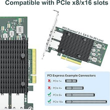 Load image into Gallery viewer, 10Gb NIC Dual RJ45 Port PCIe Network Card with Intel X540-AT2 Controller, 10G Ethernet Converged Network LAN Adapter, Support Windows/Linux/Vmware/ESX/Freebsd Server, Compare to Intel X540-T2