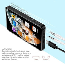 Load image into Gallery viewer, X20 MP3 Player with Bluetooth, 4.0 HD Full Touch Screen Music Player, Lossless HiFi Sound, Up to 256GB Memory Expansion, Portable Walkman for Sport Study (Black)