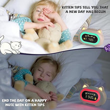 Load image into Gallery viewer, Alarm Clock for Kids, Ok to Wake Clock for Kids with Eye Protection Sleep Training Auto Off Feature 10 Night Light Dual Alarm, Kids Alarm Clock for Girls and Boys, Cute Cat
