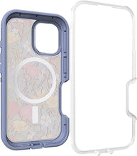 Load image into Gallery viewer, OtterBox iPhone 16 Defender Series XT Clear Case - Floral Purple