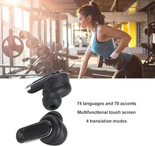 Load image into Gallery viewer, Language Translator Earbuds, Supports 74 Languages 70 Accent 4 Modes Online Offline Translation Headset, BT 5.3 Noise Reduction Earbuds with (Sparkling Black)