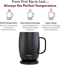 Load image into Gallery viewer, Nextmug Plus - Temperature-Controlled, Self-Heating Coffee Mug (Black - 18 oz.)