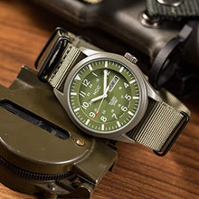 Load image into Gallery viewer, Infantry Military Watches for Men Analog Wrist Watch, Tactical Waterproof Outdoor Sport Mens Quartz Wristwatch, Date Day Work Field Army Green w/Nylon Band by MDC