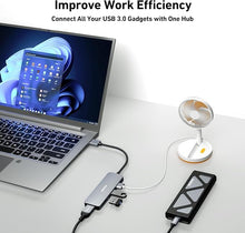 Load image into Gallery viewer, BENFEI USB 3.0 Hub, 4 Ports USB A Splitter Ultra-Slim USB Expander for Mouse, Keyboard, Flash Drive, U Disk, Printer Compatible with Laptop, Desktop PC, Xbox, PS5, and More