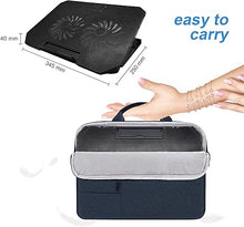 Load image into Gallery viewer, Laptop Cooling pad Laptop Cooler Stand Laptop Fan Cooling pad for 11-15.6 Inch Gaming Notebooks, 2 Turbine Fans,4 Angle Adjustable Laptop Cooling Stand (Black)