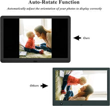 Load image into Gallery viewer, Atatat 10 Inch Digital Photo Frame with 1920x1080 IPS Screen, Digital Picture Frame with 1080P Video, Music, Slideshow, Adjustable Brightness, Auto Rotate, Photo Deletion, Remote