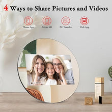 Load image into Gallery viewer, SAMMIX Digital Picture Frame, 10.1 Inch WiFi Digital Photo Frame, IPS HD Touch Screen Electronic Picture Frame, 32GB Storage, Slideshow, Easy to Share Photos and Video via Uhale APP, Silver Mirrored